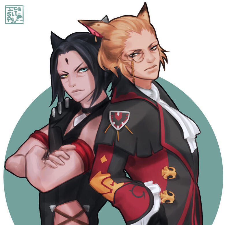 Marcus & Ahzra'li - Art by Itaslippy